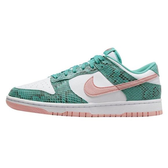 Nike Dunk Low DR8577-300 Men's White/Green Snakeskin Skate Sneaker Shoes AZ426 - Picture 3 of 14